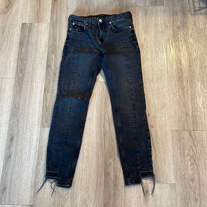 Zara Mid-Rise Black Jeans